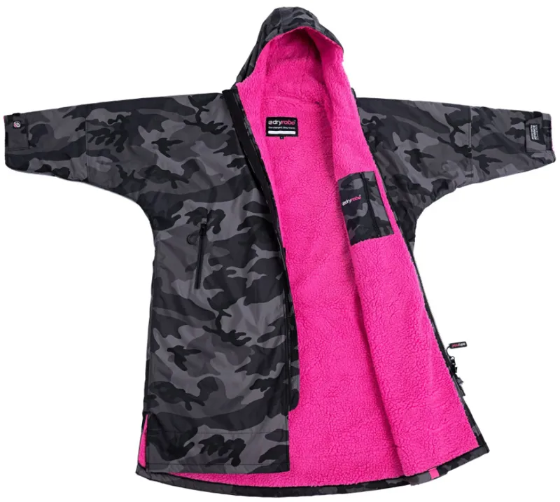 Dryrobe Advance V3 Long Sleeve Medium Black/Camo Pink